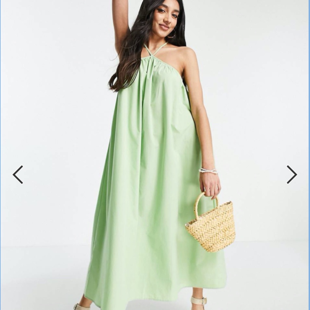 New Asos green halter maxi dress- multiple sizes available! - Picture 1 of 2